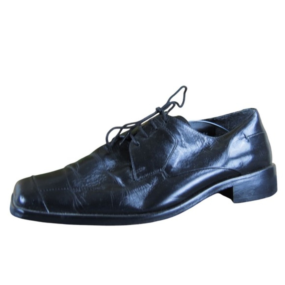 Stacy Adams Men  Derby Oxfords Black‎ Leather Size 9.5 Medium  Used 2025